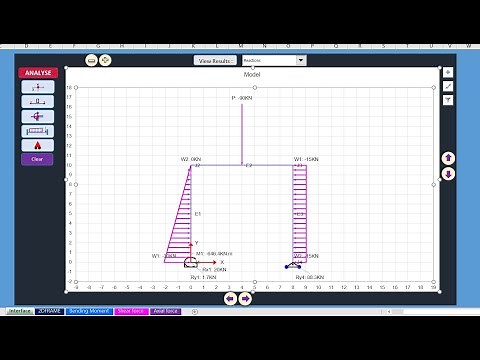 Frame analysis with Excel spreadsheet.