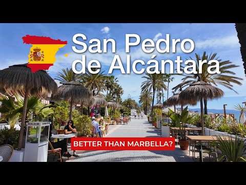 San Pedro Alcántara, Marbella - Walking Tour 🇪🇸 | From Old Town to the Beach (4K)