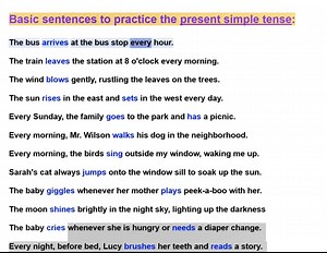 12K views · 426 reactions | Sentences for Practicing the Present Simple Tense | Empowering English Learning | Facebook