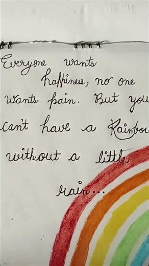 beautiful rainbow 🌈thought art#trending #art #drawing #rainbowart #rainbowprojects #flowers