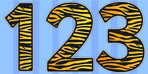 Tiger Print Display Numbers