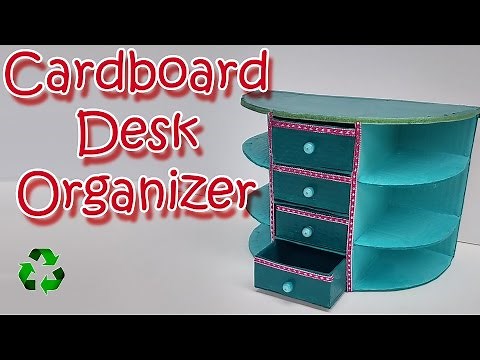 Cardboard Desk Organizer - Ana | DIY Crafts