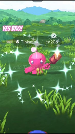 Yes bro! Shiny Tinkatink in Pokemon Go! #yesbro #pokemon #pokemongo #shiny #shinypokemon #tinkatink