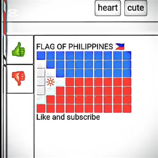 Flag of Philippines🇵🇭 #flagdrawing #flag #emojiart #drawing #philippines #country #explorepage #try