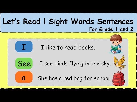 #Sight #Words Sentences for Grade 1 & 2 | Learn to Read for Kids||#Reading #Practice 
