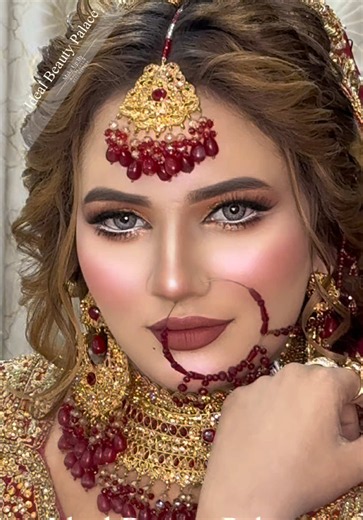 Soft glam, flawless finish, and a timeless Baraat look. ✨💄 Watch the transformation! ❤️. #MakeupTutorial #Bridal #viral #Makeup #trending