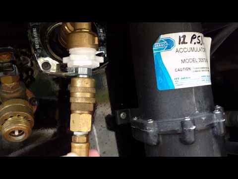 Blowing out RV water lines