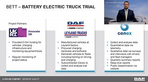 35 reactions | The Battery Electric Truck Trial (BETT) Webinar which was broadcast live, in conjunction with Freight Carbon Zero and Cenex, at the end of last year is now available to watch on YouTube.  If you're pressed for time, there is this edited version of just 14 minutes which covers the main points, and the full BETT Webinar recording can be watched here: https://youtu.be/o34tmc4BuOk?si=TdlbXabn1q5JXdH- #BETT #ElectricTrucks #EV #Trucks | DAF Trucks UK | Facebook