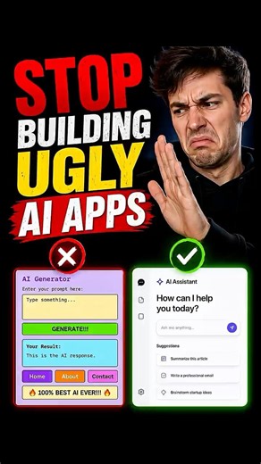 Stop Building Ugly AI Apps #AI #WebDesign #AItools