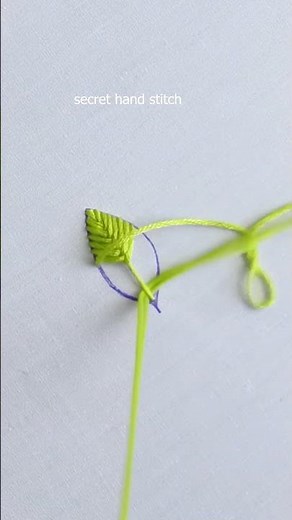 How to easy embroidery leaf stitch /basic stitch for beginners #youtube #design #shortsviral #stitch