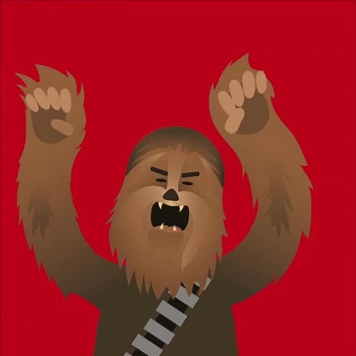Chewbacca Wookie Crying Animated Sticker from Apple Clips