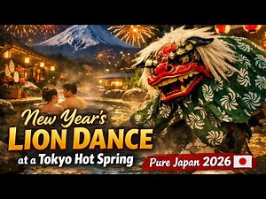🎍 New Year’s Lion Dance at a Tokyo Hot Spring 🇯🇵 | Japan 2026