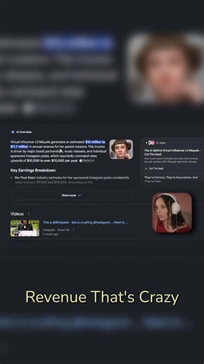 How Lil Miquela makes millions as an AI #VirtualInfluencer #AIEarnings #MustWatch