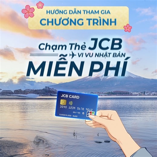 ĐĂNG KÝ DỄ DÀNG, CƠ HỘI TRÚNG CAO CHỈ TỪ 100K VỚI THẺ JCB Cơ hội trúng thưởng chưa bao giờ dễ dàng đến thế, chỉ cần thực hiện các bước sau: Bước 1: Đăng ký tài khoản chương trình với thẻ JCB từ nay đến hết 28.02.2025 Bước 2: Chi tiêu với giao dịch từ 100,000 VND bằng thẻ JCB và nhận lượt quay may mắn Bước 3: Quay thưởng mỗi ngày từ 10.12.2024 - 31.03.2025 để chớp ngay cơ hội trúng thưởng với tổng giá trị hơn 3 tỷ đồng: ✈️ GIẢI THƯỞNG CHUNG CUỘC - 6 chuyến du lịch Nhật Bản 🎁 GIẢI THƯỞNG HÀNG THÁ