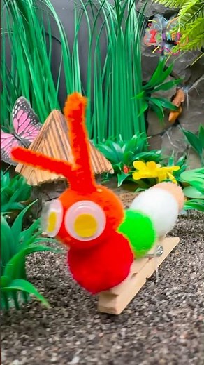 DIY Wooden Clothespin Snail Craft for Kids | Fun Pom-Pom Craft! 🐌 #diy #craft #craftyfun #kids