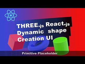 React-three-fiber UI: Create shapes dynamically in react-three-fiber (Primitive placeholder)