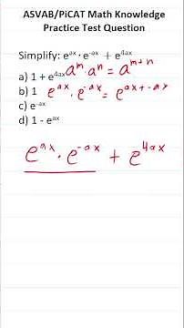 ASVAB/PiCAT Math Knowledge Practice Test Question: Law of Exponents (The Product Rule) #acetheasvab
