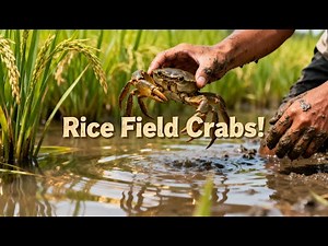 Amazing Small Finds! Tiny Crabs & Snails Living in Rice Field Mud