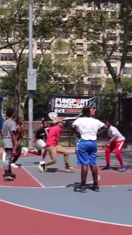 Nerds Takeover Basketball Court In NYC