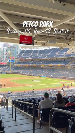 Petco Park - Here is a view from Section 114, Row 43, Seat 11 Home of the San Diego Padres