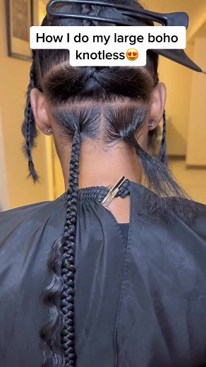 Large Boho Knotless Braid Tutorial | Step-By-Step Guide