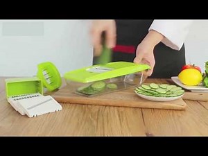 Manual Vegetable Cutter - Mandoline Slicer Manual With 5 Blades!