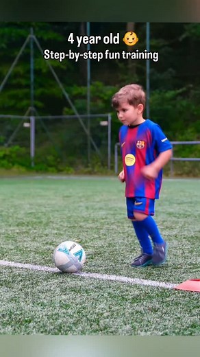 28K views · 744 reactions | Step-by-step drills help your child stay focused and improve one skill at a time — building confidence with Fun training Just like Kian 4 year old @kidsdrills , Comment KID to learn how you can get the same drills  #footballtraining #soccerkids #skilldevelopment #footballskills #soccercoach #footballtrainingforkid | Persianball.de | Facebook