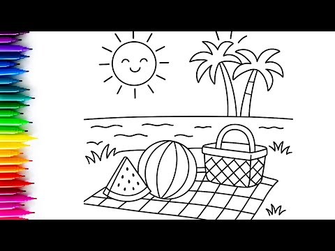 Summer ☀️ Drawing Drawing, Painting & Coloring For Kids and Toddlers_ Kids Art