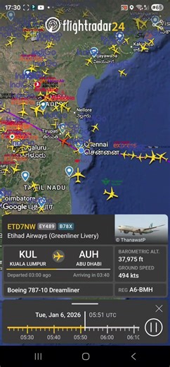 Etihad Airways Greenliner Aeroplane {A6-BMH} Contrail Spotting (EY489) #etihadairways #aviation