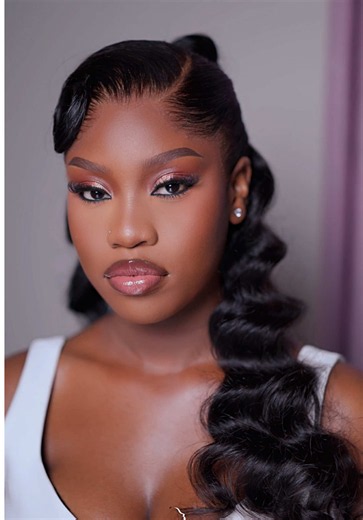 “Invest in your craft,” they said… and Faruza took it World Cup. 🥹🏆✨ Glam on my sweet Ama 🥰🥰😍🔥 Makeup @fyglam_ Hairstyling @hairkulture studios #accramakeupartist #faruzayakubu #ghanaianmakeupartist #makeupartistinghana #makeupartistinaccra