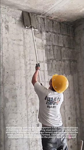 Wall Plastering & Mesh Skills 👷 #lifehacks