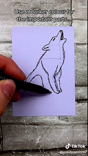 How to Draw a Wolf Howling at the Moon Tutorial