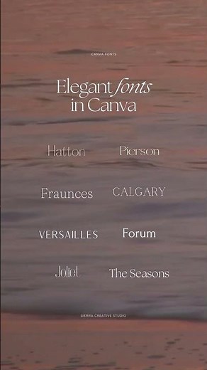 Elegant Fonts in Canva | Try New Font Combinations for your Business Content #canvafonts