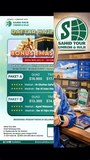 DAFTAR HAJI KHUSUS MUDAH..cepat berangkat..😍mau tahu….??plist calll📲08122612867