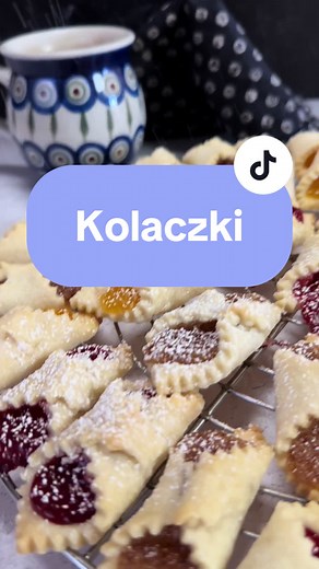 Kolaczki, a favorite Polish cookie for holidays and celebrations! #polishfood #polishrecipe #polishcookie #kolaczki