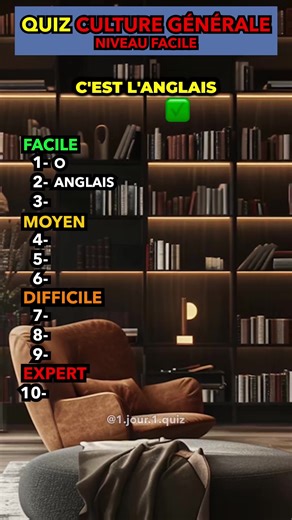 58K views · 1K reactions | Quiz culture générale niveau facile  Si tu es cultivé, tu devrais avoir au moins 8/10 à ce quiz de culture générale de niveau facile. Si tu veux continuer à tester ta culture et tes connaissances dans différents domaines d'expertises, abonne-toi au compte pour apprendre toujours plus. #quiz #culturegenerale #cultureg #apprendresurtiktok | Et toi, tu en penses quoi ? | Facebook