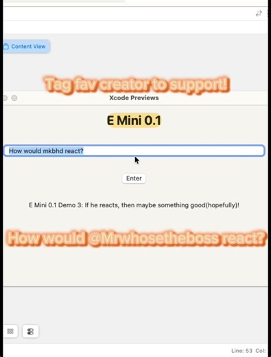 Apple-only AI Prototype E Mini Demo Part 13!: What would they say?