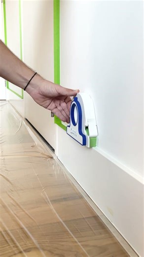 Want straight paint lines? Use this painters tape dispenser! #diy #home #painting #tools