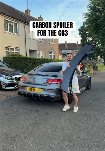 love it, or not, this now looks so good. a big wing on a c63, just goes so well.
