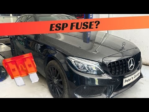 Mercedes W205 Electronic Stability Program ESP fuse relay location replacement C160 C180 C200 C220