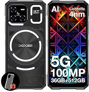 Blade GT Ultra 5G Rugged Smartphone with LED Light Effect, 36GB+512GB/2TB DDR5 Rugged Phone,4nm Dimensity D7300,6.72" FHD+120Hz, AI 100+32MP Android 14 Gaming Phones,Face & Finger ID/WIFI6