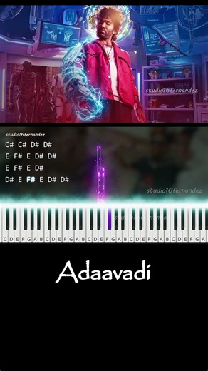 Adaavadi Keyboard Cover | Piano Notes | Love Insurance Kompany | Anirudh Ravichander | Fernandez 2