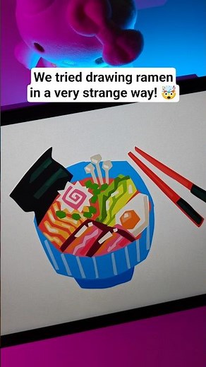 Artworkout app | We tried drawing ramen in a very strange way! 🤯 #artworkout #ipadgames #digitalart