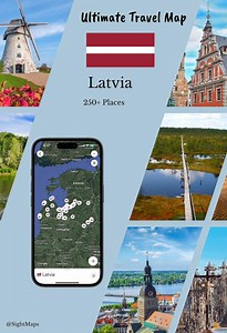 Latvia Travel Map - Etsy Canada