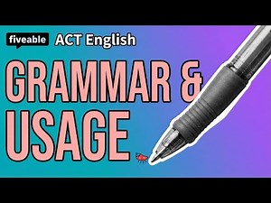 ACT English - Grammar & Usage Review