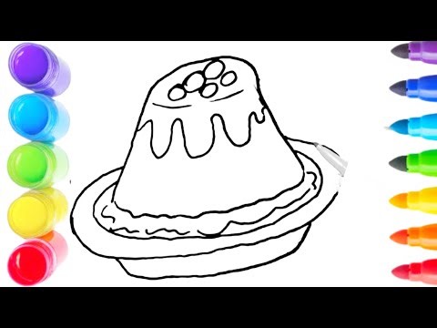 How To Draw cute pudding dessert Drawing, Painting & Coloring For Kids