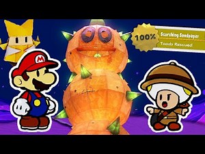 Paper Mario The Origami King Walkthrough Part 19: Professor Toad in Scorching Sandpaper
