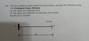 For the cantilever beam loaded as shown below, calculate the fo... | Filo