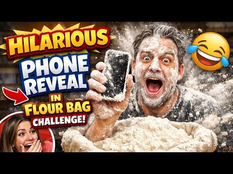 "Hilarious Phone Reveal in Flour Bag Challenge