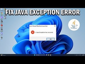 How To Fix Java Exception Has Occurred - Easy Fix